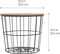 IRIS USA Round Wire Basket with Wooden Lid, 2 Pack, Potato Onion Vegetable Storage, Nestable Storage Bins, Water Resistant Surface
